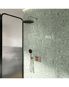 Ideal Standard shower fitting set – Ceratherm Navigo® A7892GN concealed thermostat with Easy-Box concealed body, Solos 3-function head and hand shower, Silver Storm