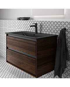 Ideal Standard Connect Air Waschtisch Set 80cm schwarz Waschtisch mit Waschtischunterschrank und Armatur