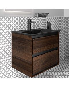 Ideal Standard Connect Air Waschtisch Set schwarz 65cm Waschtisch mit Waschtischunterschrank und Armatur