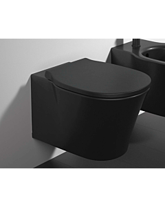 Ideal Standard Connect Air WC mit WC Sitz schwarz matt, WC Komplettsett spülrandlos