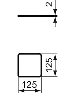 Ideal Standard Ultra Flat Evo Ablaufabdeckung TR160FG Grau matt