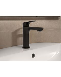 Ideal Standard Ceralife O basin mixer BE009XG, 110mm projection, Blue Start, push-open valve, silk black