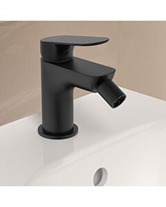 Ideal Standard Ceralife O Bidetarmatur BE021XG DN 15, Ausladung 95mm, Blue Start, Push-Open Ventil, silk black
