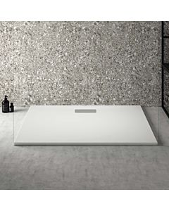 Ideal Standard Ultra Flat Nouveau receveur de douche rectangulaire T4469V1 garniture de vidange avec couvercle, 120 x 80 x 2,5 cm, blanc soie