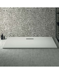 Ideal Standard Ultra Flat Nouveau receveur de douche rectangulaire T4477V1 garniture de vidange avec couvercle, 140 x 70 x 25 cm, blanc soie