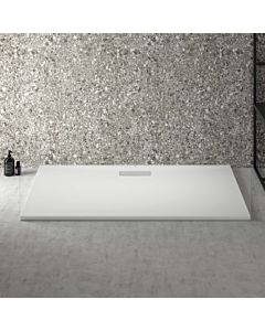 Ideal Standard Ultra Flat Nouveau receveur de douche rectangulaire T4470V1 garniture de vidange avec couvercle, 140 x 80 x 25 cm, blanc soie