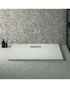 Ideal Standard Ultra Flat Nouveau receveur de douche rectangulaire T447501 garniture de vidange avec couvercle, 100 x 70 x 2,5 cm, blanc (Alpin)