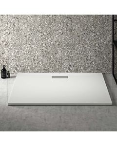 Ideal Standard Ultra Flat Nouveau receveur de douche rectangulaire T4483V1 garniture de vidange avec couvercle, 120 x 90 x 2,5 cm, blanc soie