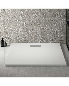 Ideal Standard Ultra Flat Nouveau receveur de douche rectangulaire T448201 garniture de vidange avec couvercle, 100 x 90 x 2,5 cm, blanc (Alpin)