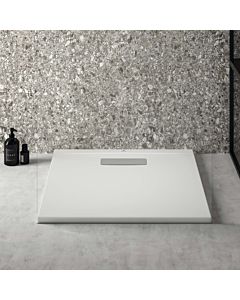 Ideal Standard Ultra Flat New Quadratische-Duschwanne T4465V1 Ablaufgarnitur mit Abdeckung, 70 x 70 x 2,5 cm, Seidenweiß