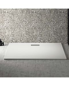 Ideal Standard Ultra Flat Nouveau receveur de douche rectangulaire T4484V1 garniture de vidange avec couvercle, 140 x 90 x 25 cm, blanc soie