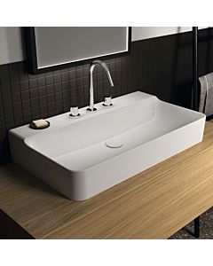 Ideal Standard Conca T383001 avec 3 trous pour robinetterie, sans trop-plein, sol, 800 x 450 x 145 mm, blanc