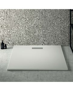 Ideal Standard Ultra Flat New square shower tray T448801 waste set with cover, 100 x 100 x 2.5 cm, white (Alpin)