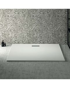 Ideal Standard Ultra Flat Nouveau receveur de douche rectangulaire T449001 garniture de vidange avec couvercle, 140 x 100 x 2,5 cm, blanc (Alpin)