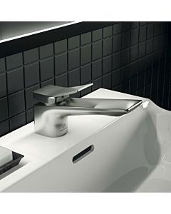 Ideal Standard Conca basin mixer BC753GN with waste set, projection 132mm, Silver Storm