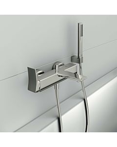 Ideal Standard Mitigeur bain Conca BC763GN apparent, avec set de douche, Silver Storm
