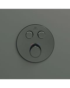 Ideal Standard CeraTherm Navigo final assembly set A7296A5 round, 2 outlets, for concealed shower thermostat, magnetic grey
