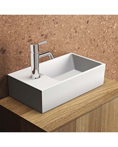Ideal Standard extra hand wash basin T3920V1 45x25x15cm, tap bank on the left, with overflow, ground, 2000 tap hole, silk white