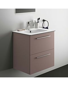 Ideal Standard i.life A washbasin package K8741NH 64x46x64.5cm, 2000 tap hole, brushed chrome handle, matt greige