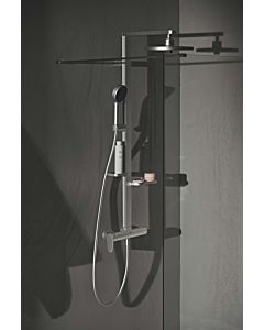 Système de douche Ideal Standard Alu+ BD584SI avec mitigeur de douche, cartouche FirmaFlow, 2 Ablagen , argent
