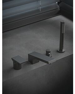 Mitigeur de baignoire Ideal Standard Extra 4 trous BD518A5 avec bec et douchette, gris magnétique