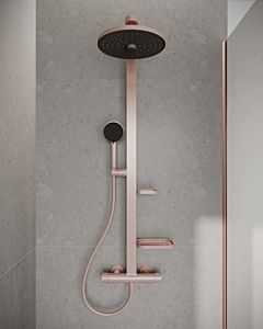 système de douche Ideal Standard Alu+ BD583RO avec thermostat Ceratherm , 2 Ablagen , rose