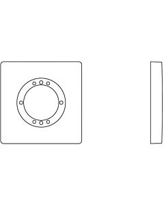 Ideal Standard Archimodule 2000 rosace A1504AA 83 x 83 mm, chromé