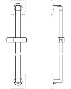 Ideal Standard Archimodule Brausestange A1526AA 600 mm, verchromt