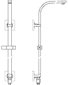 Ideal Standard système de douche Archimodule A1531AA avec interrupteur intégré, chromé