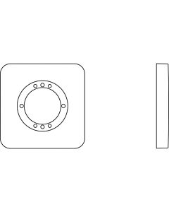 Ideal Standard Archimodule 1-Loch-Rosette A1540AA 83 x 83 mm, verchromt