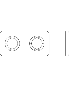 Ideal Standard Archimodule Ideal Standard 2 trous souple A1541AA 83 x 166 mm, souple, chromée
