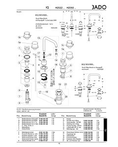 Ideal Standard JADO Seitenventil GLANCE, 3-Loch-WT A860489NU