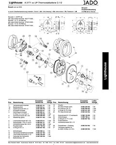 Ideal Standard JADO Thermostatgriff Innenteil, Chrom A860821AA