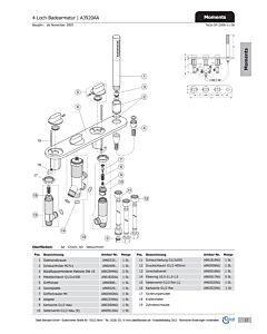 Ideal Standard Seitenventil Zst., G1/2, Blau, rechts A960512NU