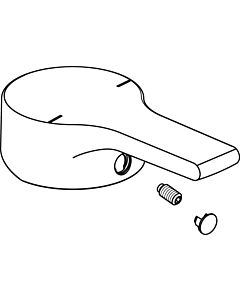 Ideal Standard lever, ACTIVE, with logo, B960672AA cpl. D47, B960672AA, chrome