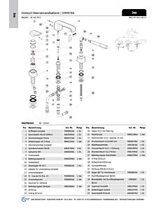 Ideal Standard JADO Griffhebel JES, kpl., F960852AA für 47er Kart., Chrom