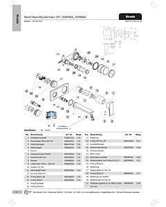 Ideal Standard levier de Ideal Standard STRADA, complet, boîte à clic, F960873AA chromé