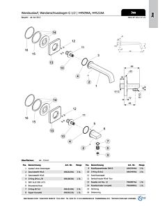 Ideal Standard JADO rosette JES, square, F960897AA outlet wall-mounted heat exchanger, chrome