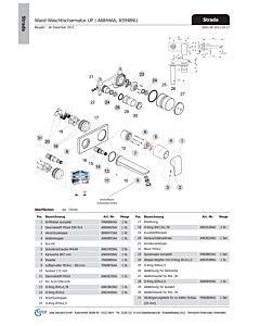 Ideal Standard Griffhebel STRADA, rund, Kart. 47, F960984AA kpl., Chrom