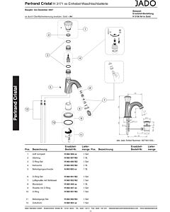Ideal Standard JADO aerator with key H960952NU