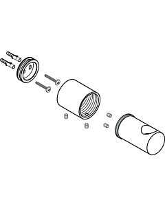 Ideal Standard Wandbefestigung für Brausestange Chrom , F960891AA