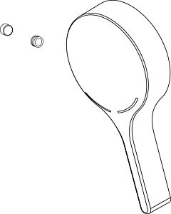 Ideal Standard knob A962319, chrome A962319AA