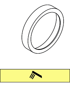 Ideal Standard Dekorring DEA, mit Symbol Handbrause A860855AA Armaturenmodule, Chrom