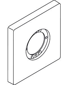 Ideal Standard Archimodule rosace A963724AA 2000 trou 100 x 100 mm, chromé
