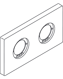 Ideal Standard Archimodule rosace A963725AA 2 trous 100 x 183 mm, chromé