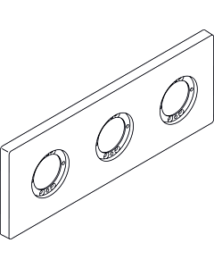 Ideal Standard Archimodule rosette A963732AA 3-hole 100 x 266 mm, chrome-plated