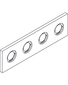 Ideal Standard Archimodule rosette A963735AA 4-hole 100 x 349 mm, chrome-plated