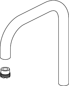 Ideal Standard spout CERAPLAN III, B961121AA for WC fittings, 160mm, chrome