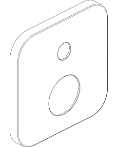 rosace Ideal Standard , pour mitigeur bain UP, 165x165mm, F961114AA chromé