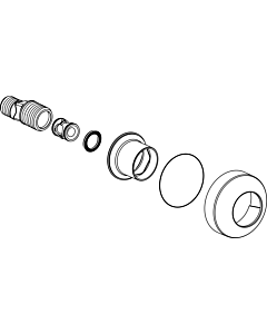 Ideal Standard S-Anschluß, 2 Stck., mit Rosetten, B960647AA Chrom